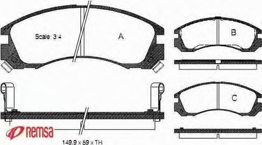 Metzger 035402 - Brake Pad Set, disc brake www.autospares.lv