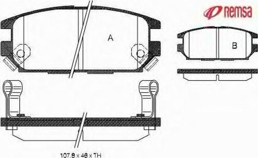 Metzger 035612 - Brake Pad Set, disc brake www.autospares.lv