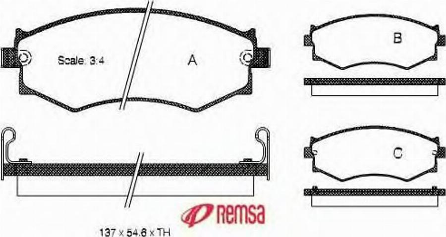 Metzger 035004 - Тормозные колодки, дисковые, комплект www.autospares.lv