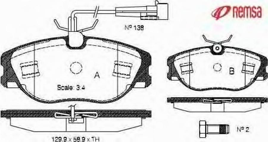 Metzger 030572 - Тормозные колодки, дисковые, комплект www.autospares.lv