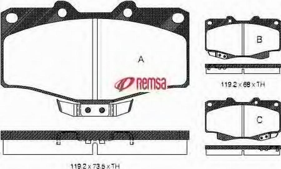 Metzger 0315.04 - Bremžu uzliku kompl., Disku bremzes www.autospares.lv