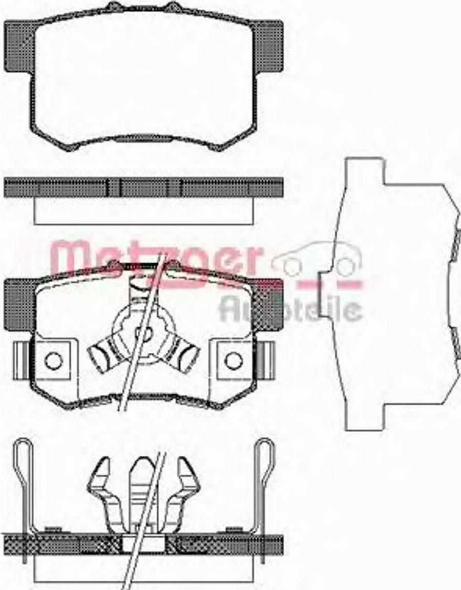 Metzger 032504 - Bremžu uzliku kompl., Disku bremzes www.autospares.lv