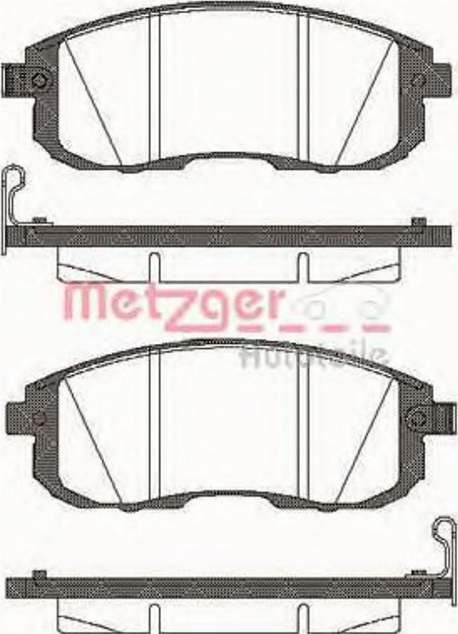 Metzger 029314 - Тормозные колодки, дисковые, комплект www.autospares.lv