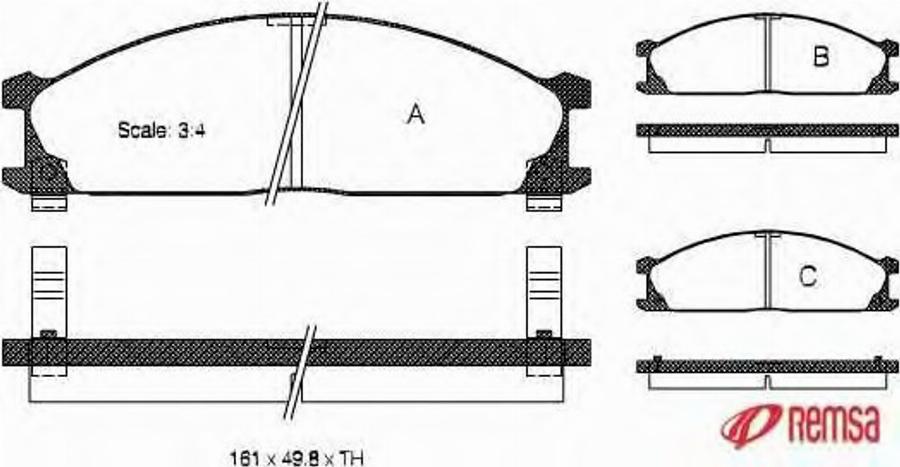 Metzger 023602 - Bremžu uzliku kompl., Disku bremzes www.autospares.lv