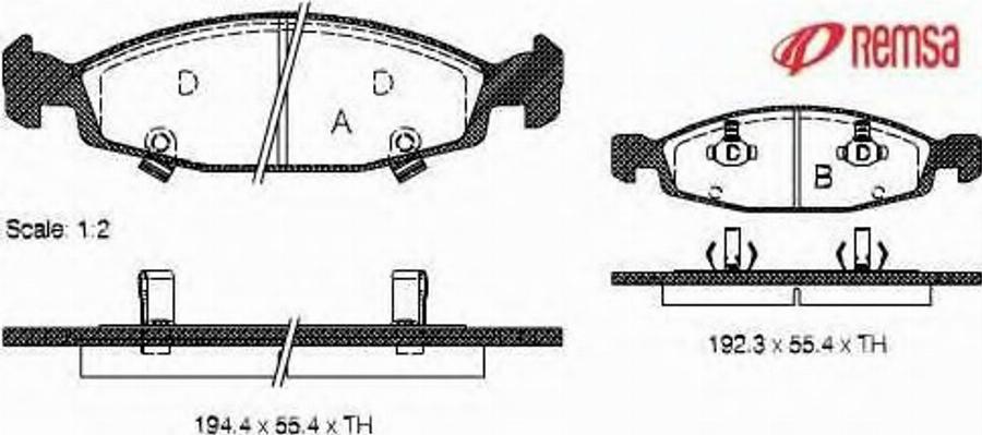 Metzger 0736.02 - Bremžu uzliku kompl., Disku bremzes www.autospares.lv