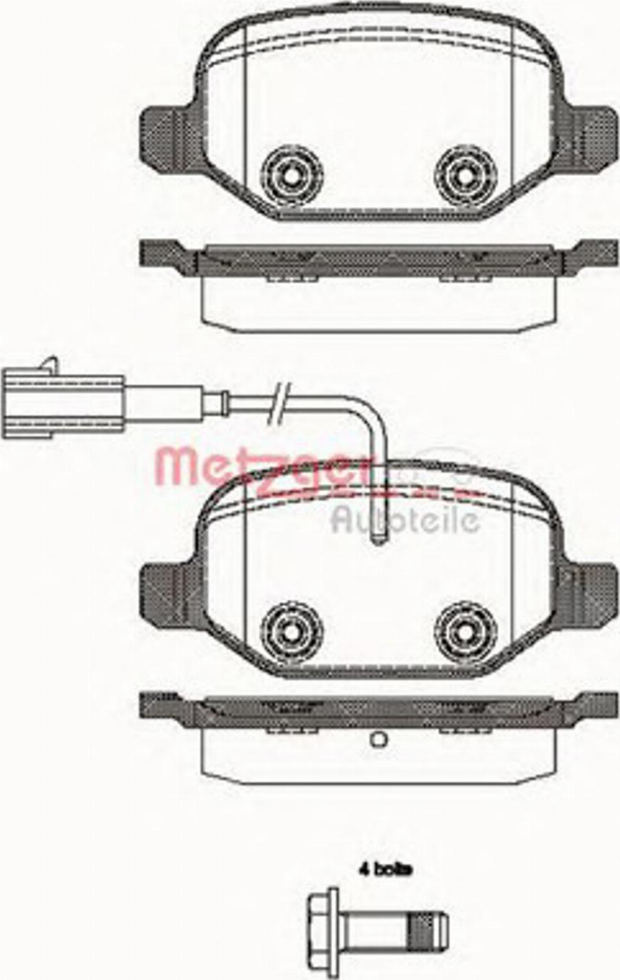 Metzger 0727.02 - Bremžu uzliku kompl., Disku bremzes autospares.lv