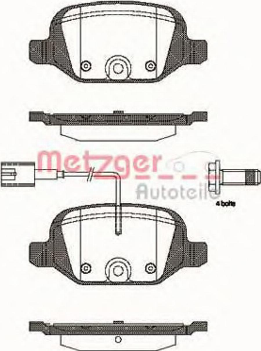 Metzger 072712 - Bremžu uzliku kompl., Disku bremzes www.autospares.lv