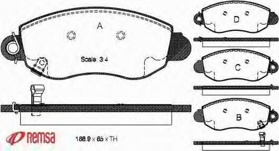 Metzger 0772.02 - Bremžu uzliku kompl., Disku bremzes www.autospares.lv