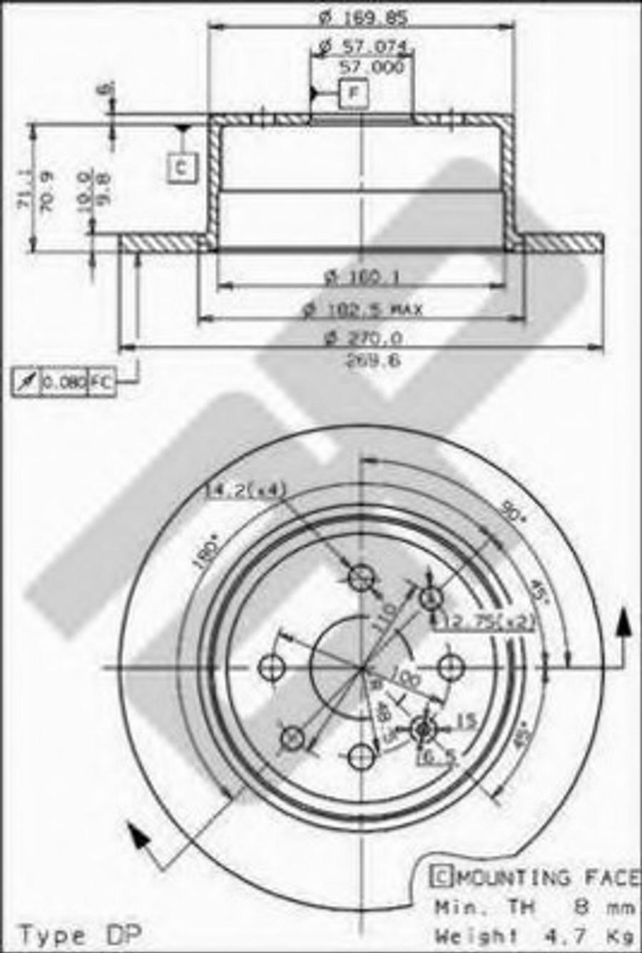 Metzger 14456 - Bremžu diski www.autospares.lv