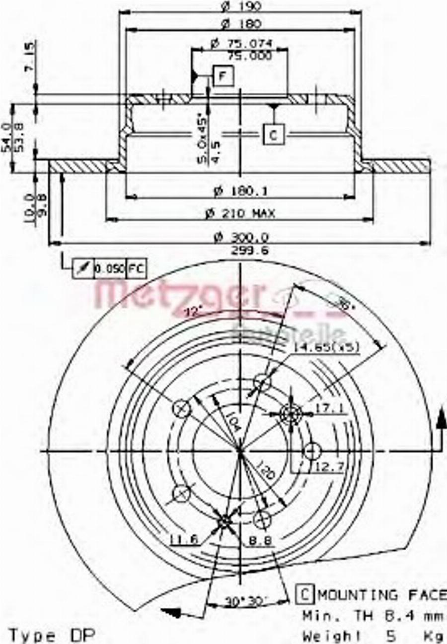 Metzger 14464 E - Bremžu diski www.autospares.lv