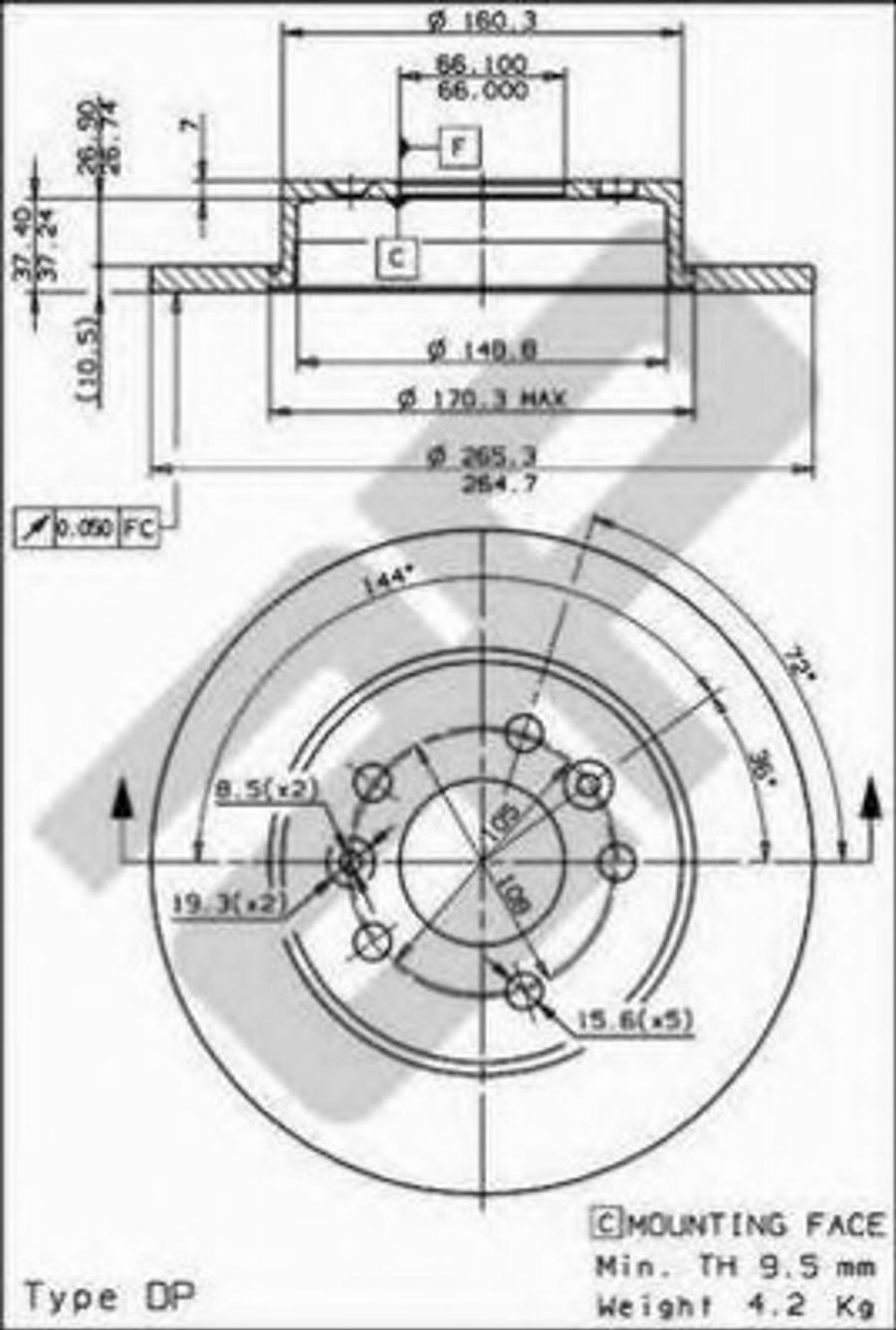 Metzger 14415 - Bremžu uzliku kompl., Disku bremzes www.autospares.lv