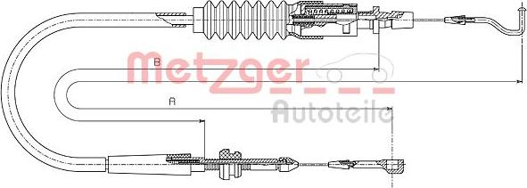 Metzger 14.4304 - Akseleratora trose www.autospares.lv