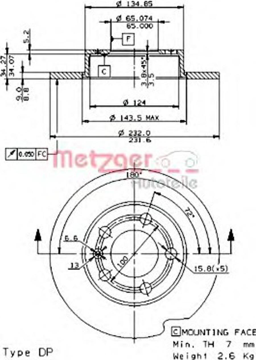 Metzger 14699V - Bremžu diski www.autospares.lv