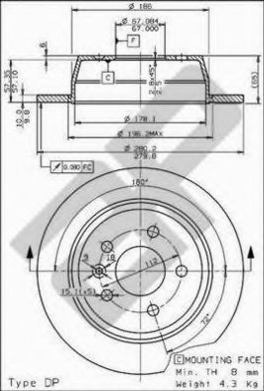 Metzger 14654 - Bremžu diski www.autospares.lv