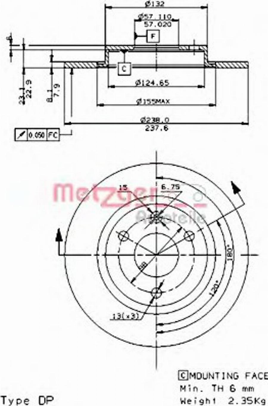 Metzger 14128E - Bremžu diski www.autospares.lv