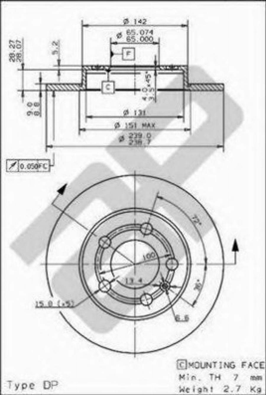 Metzger 14841 V - Bremžu diski www.autospares.lv