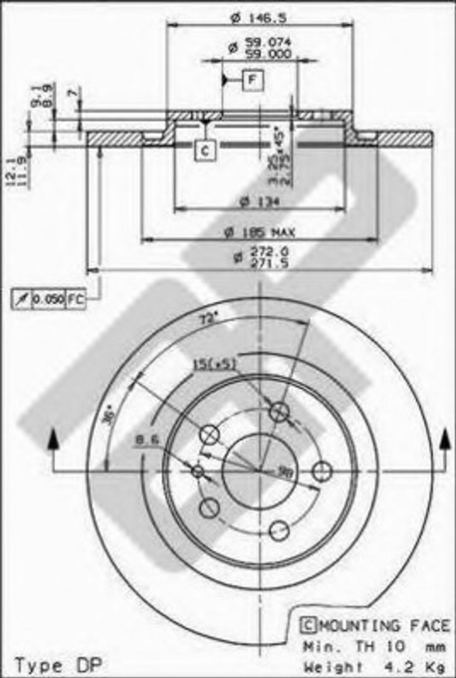 Metzger 14819 - Bremžu diski www.autospares.lv