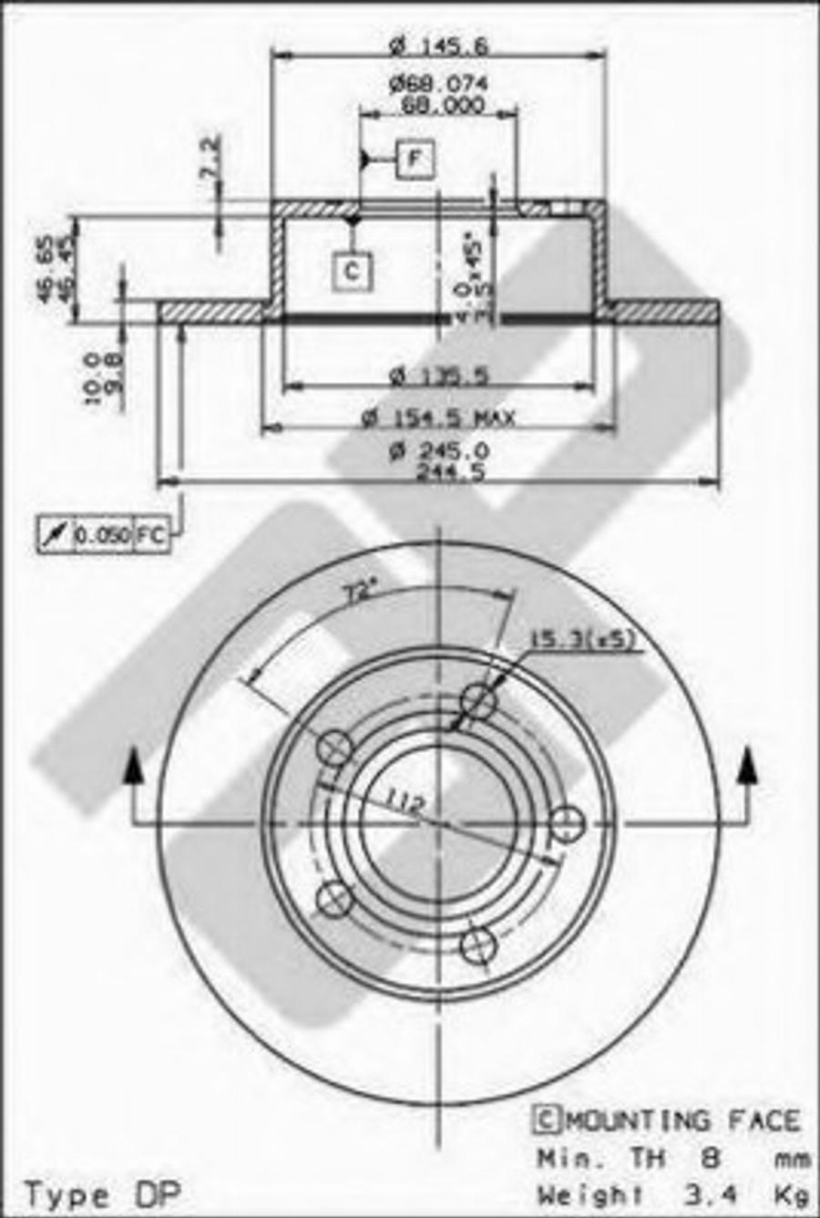 Metzger 14817 - Bremžu diski www.autospares.lv