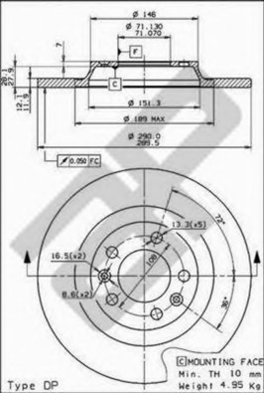 Metzger 14837 - Bremžu diski www.autospares.lv