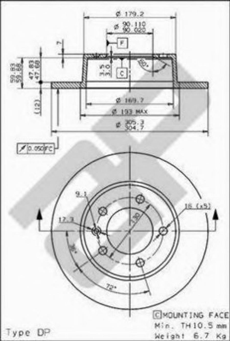 Metzger 14825 - Bremžu diski www.autospares.lv