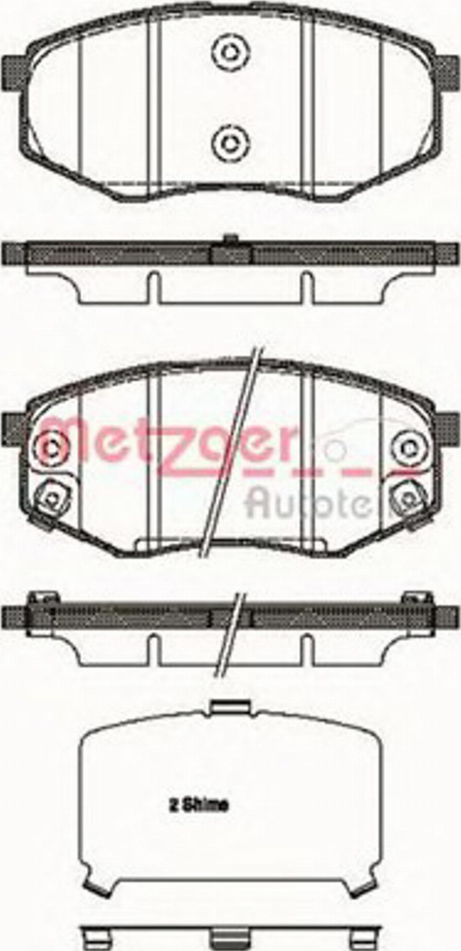 Metzger 1426.02 - Bremžu uzliku kompl., Disku bremzes www.autospares.lv