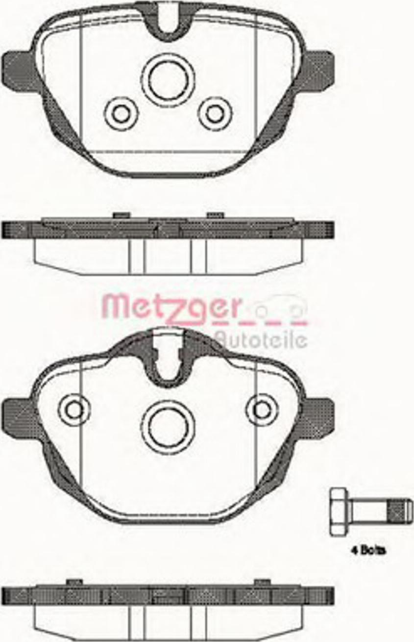 Metzger 1421.00 - Bremžu uzliku kompl., Disku bremzes www.autospares.lv