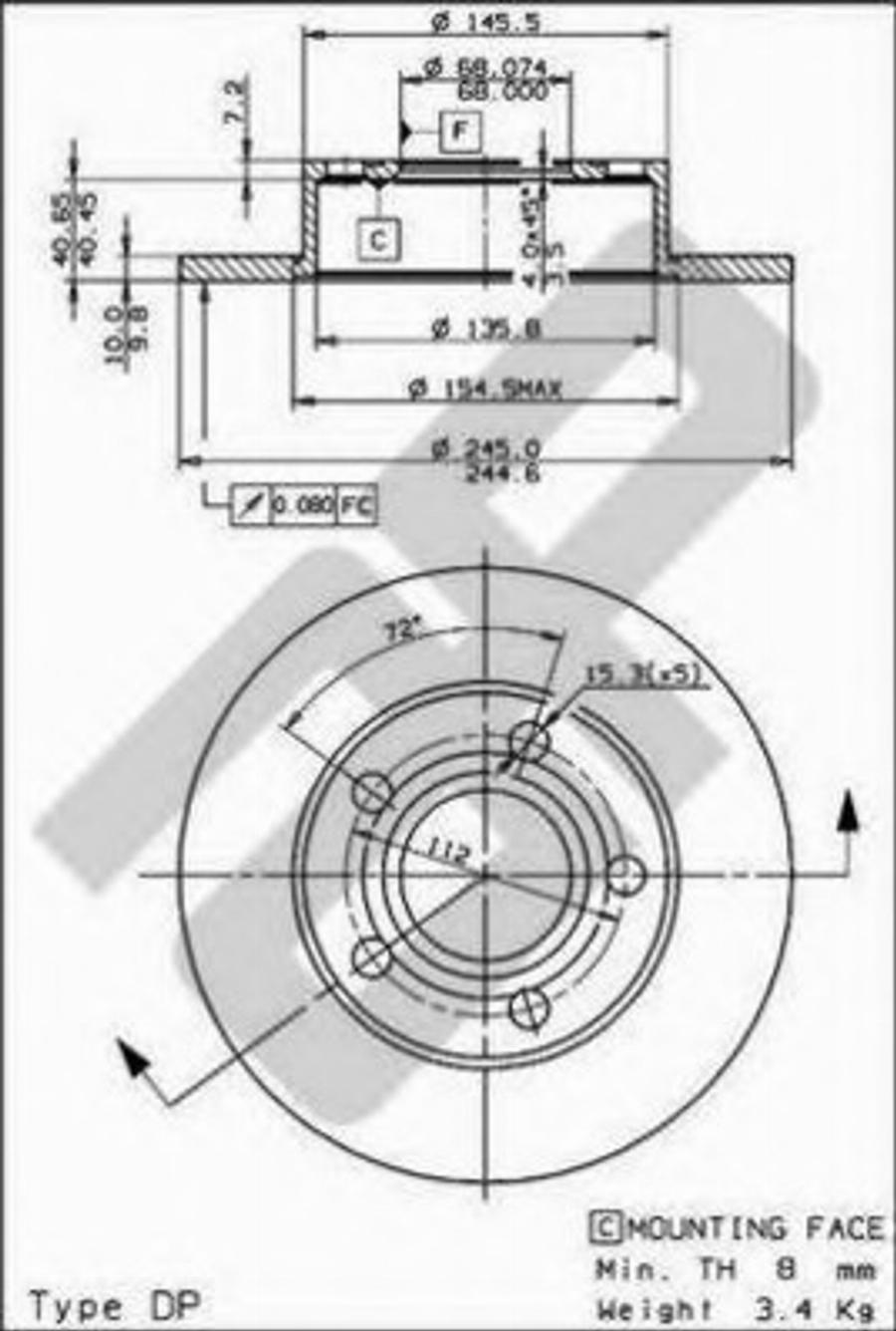 Metzger 14704 - Bremžu diski www.autospares.lv