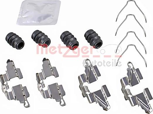 Metzger 109-0098 - Piederumu komplekts, Disku bremžu uzlikas www.autospares.lv