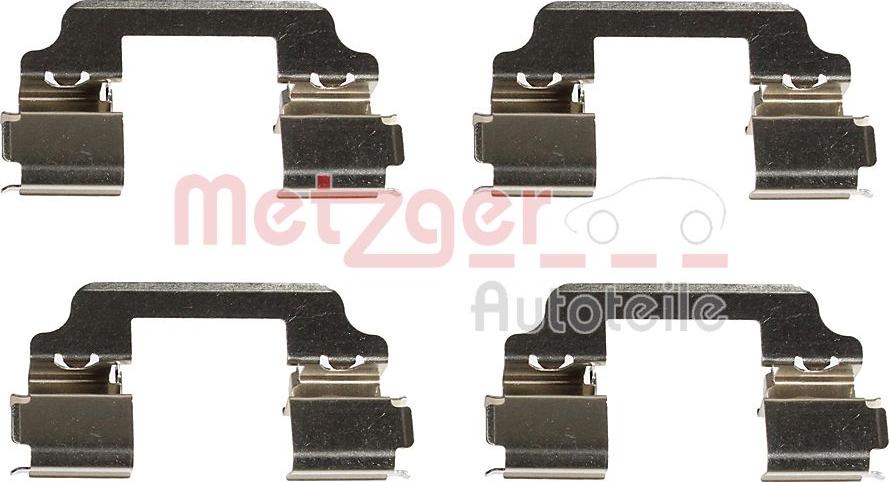 Metzger 109-0154 - Piederumu komplekts, Disku bremžu uzlikas www.autospares.lv