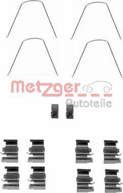 Metzger 109-1651 - Piederumu komplekts, Disku bremžu uzlikas www.autospares.lv