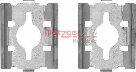 Metzger 109-1600 - Piederumu komplekts, Disku bremžu uzlikas www.autospares.lv