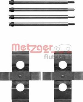 Metzger 109-1611 - Piederumu komplekts, Disku bremžu uzlikas www.autospares.lv