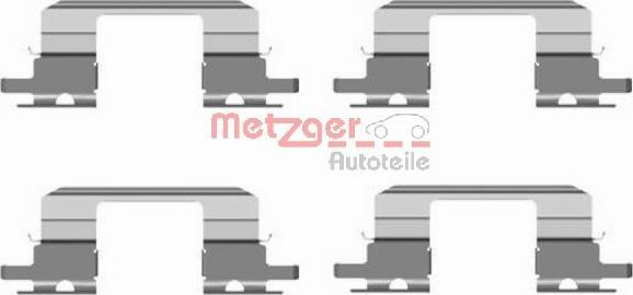 Metzger 109-1672 - Piederumu komplekts, Disku bremžu uzlikas www.autospares.lv