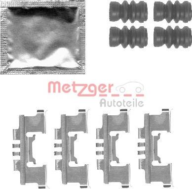 Metzger 109-1812 - Piederumu komplekts, Disku bremžu uzlikas www.autospares.lv