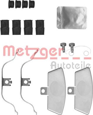 Metzger 109-1880 - Piederumu komplekts, Disku bremžu uzlikas www.autospares.lv