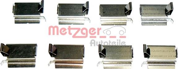 Metzger 109-1820 - Piederumu komplekts, Disku bremžu uzlikas www.autospares.lv