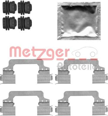 Metzger 109-1821 - Piederumu komplekts, Disku bremžu uzlikas www.autospares.lv