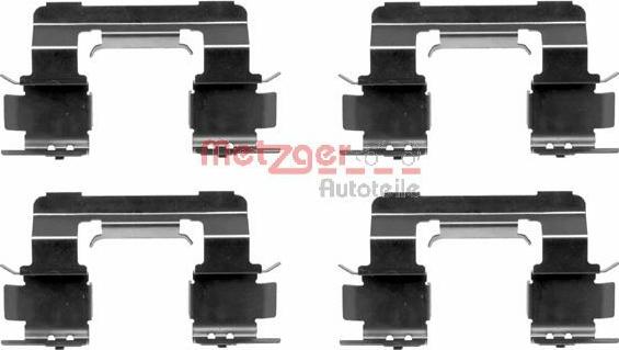 Metzger 109-1294 - Piederumu komplekts, Disku bremžu uzlikas www.autospares.lv