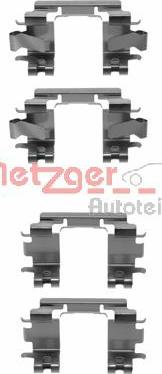 Metzger 109-1257 - Piederumu komplekts, Disku bremžu uzlikas www.autospares.lv