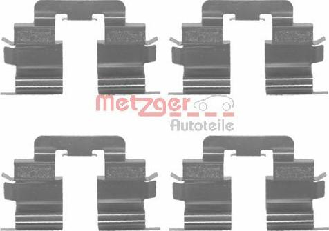 Metzger 109-1215 - Piederumu komplekts, Disku bremžu uzlikas www.autospares.lv