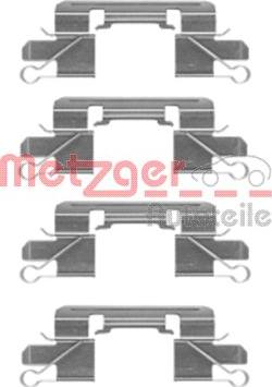 Metzger 109-1769 - Piederumu komplekts, Disku bremžu uzlikas www.autospares.lv