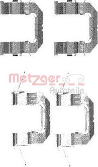 Metzger 109-1722 - Piederumu komplekts, Disku bremžu uzlikas www.autospares.lv