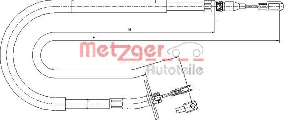 Metzger 10.9876 - Trose, Stāvbremžu sistēma www.autospares.lv