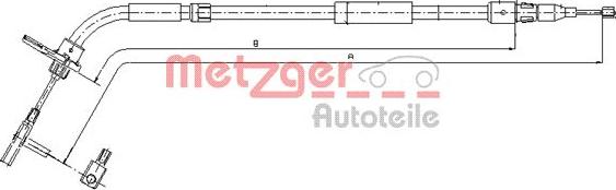 Metzger 10.9334 - Trose, Stāvbremžu sistēma www.autospares.lv