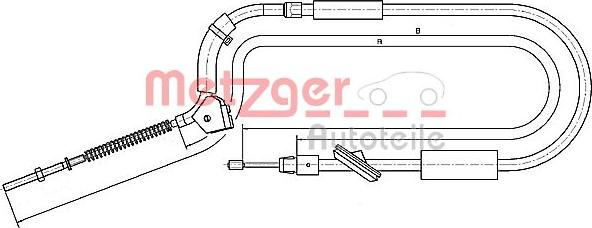 Metzger 10.9335 - Trose, Stāvbremžu sistēma www.autospares.lv