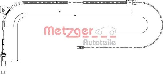 Metzger 10.9331 - Trose, Stāvbremžu sistēma www.autospares.lv