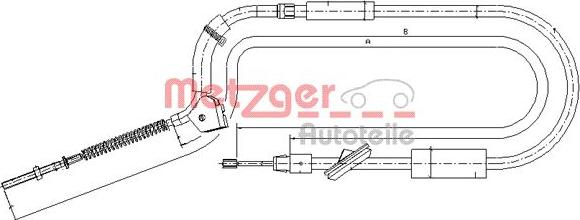 Metzger 10.9332 - Trose, Stāvbremžu sistēma www.autospares.lv