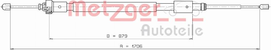 Metzger 10.4525 - Trose, Stāvbremžu sistēma www.autospares.lv