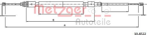 Metzger 1045.22 - Trose, Stāvbremžu sistēma www.autospares.lv