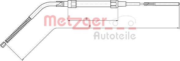 Metzger 10.4134 - Trose, Stāvbremžu sistēma www.autospares.lv